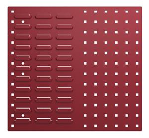 14025153.** Bott cubio Combination panel 495mm wde x 457mm high. 1/2 perforated (square hole) panel for use with tool hooks and 1/2 louvre panel for use with plastic containers....